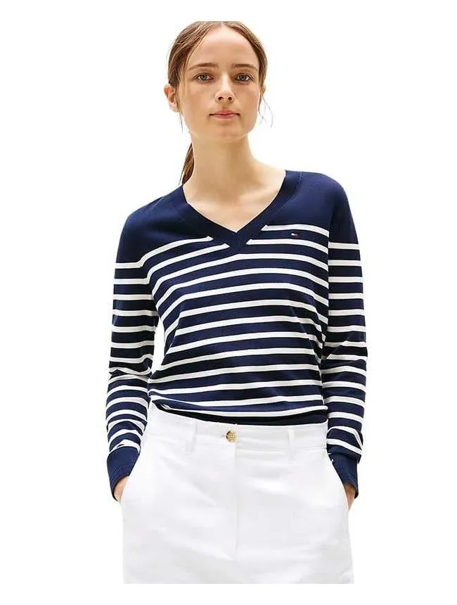 Tommy hilfiger - Ženski džemper sa v izrezom