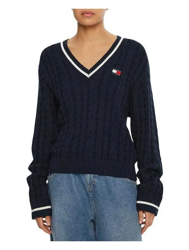 Tommy hilfiger - Ženski džemper sa v izrezom