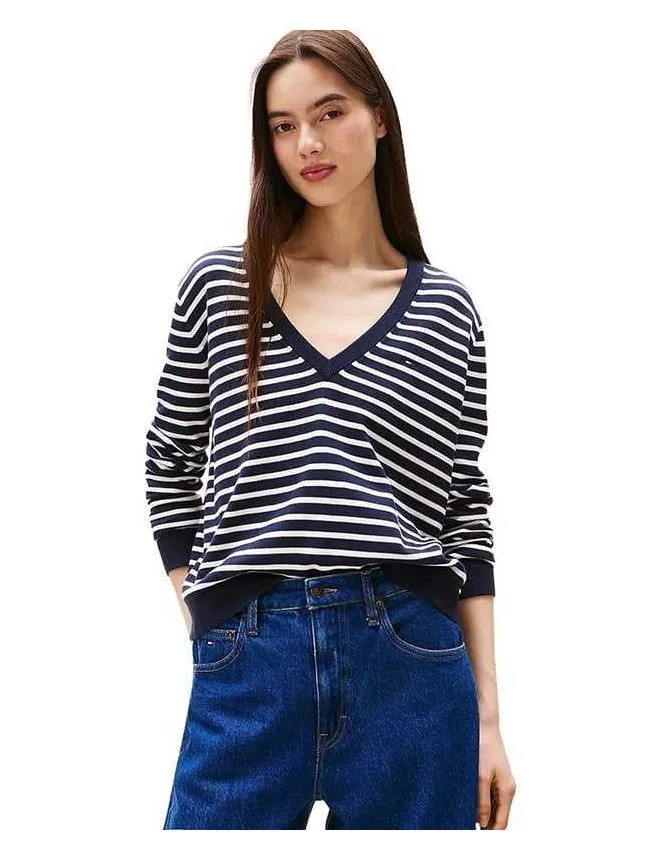 Tommy hilfiger - Ženski džemper sa v izrezom