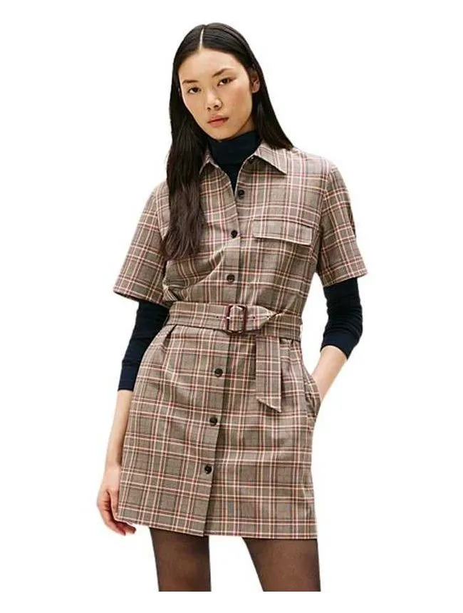 Tommy hilfiger - karirana mini košulja-haljina