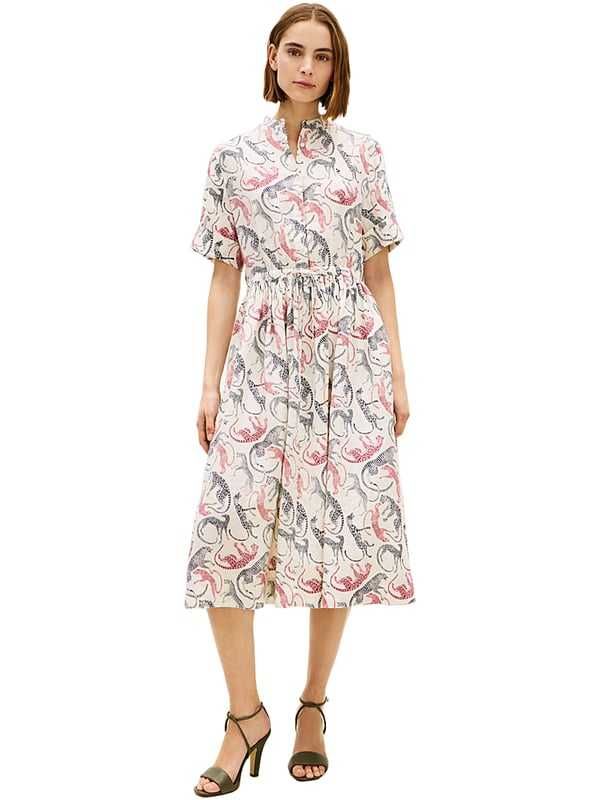 Tommy hilfiger - lanena midi haljina