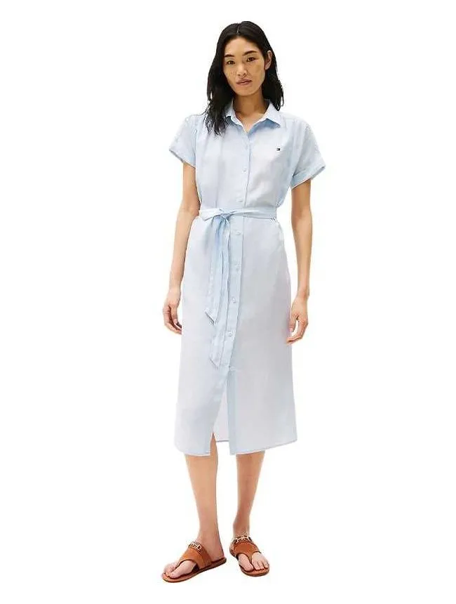 Tommy hilfiger - lanena midi haljina