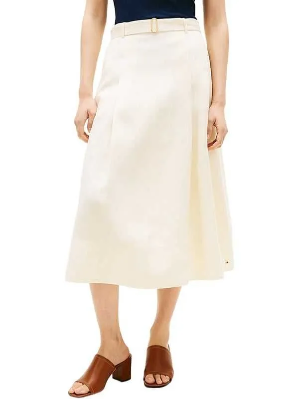 Tommy hilfiger - lanena midi suknja