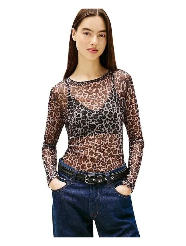 Tommy hilfiger - leopard print ženska majica