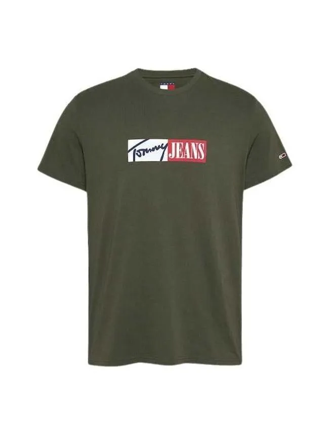 Tommy hilfiger - maslinasta muška majica