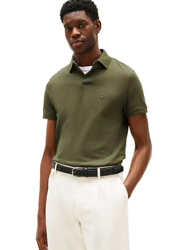 Tommy hilfiger - maslinasta muška polo majica