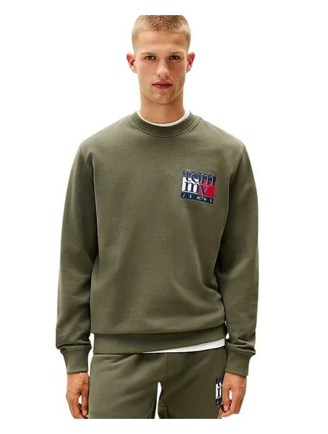 Tommy hilfiger - maslinasti muški duks