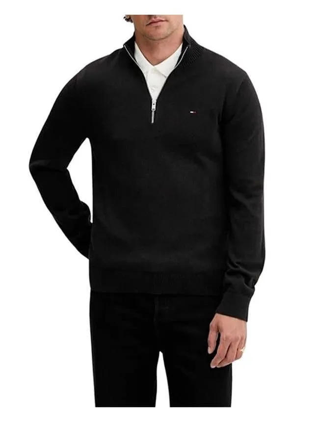 Tommy hilfiger - muški džemper sa kratkim zipom
