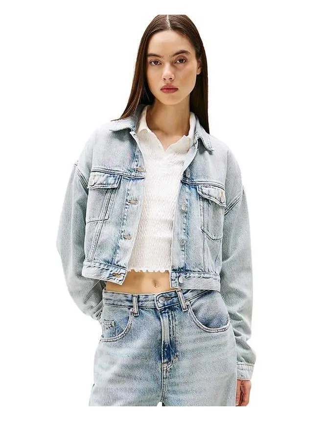 Tommy hilfiger - oversize-cropped ženska jakna