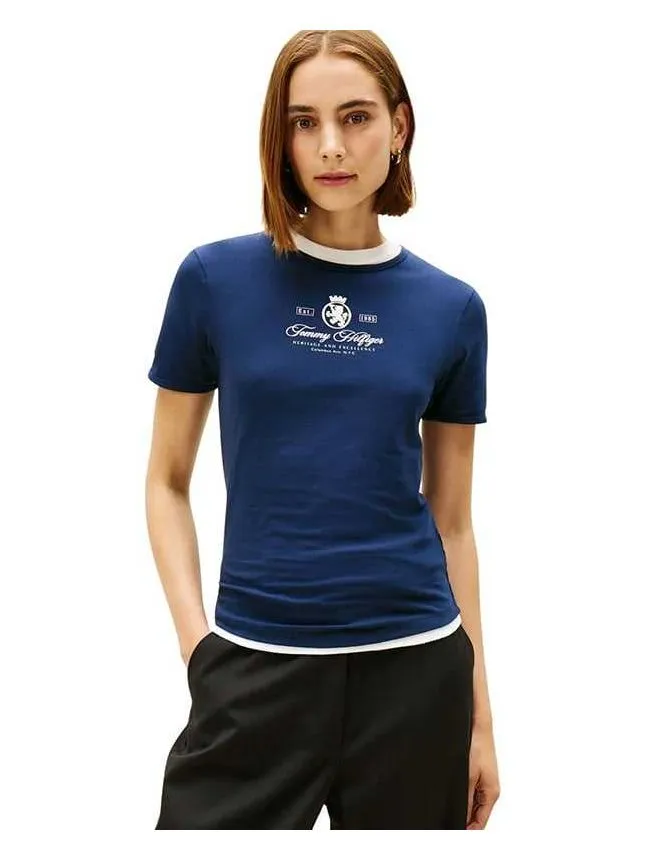 Tommy hilfiger - pamučna ženska majica