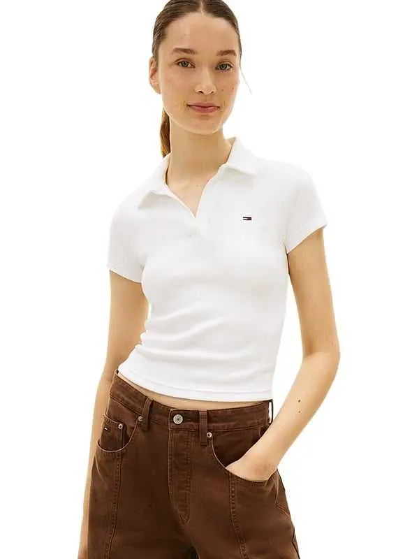 Tommy hilfiger - pamučna ženska polo majica