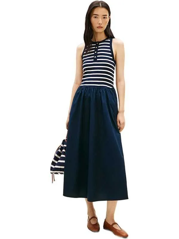 Tommy hilfiger - pamučna midi haljina