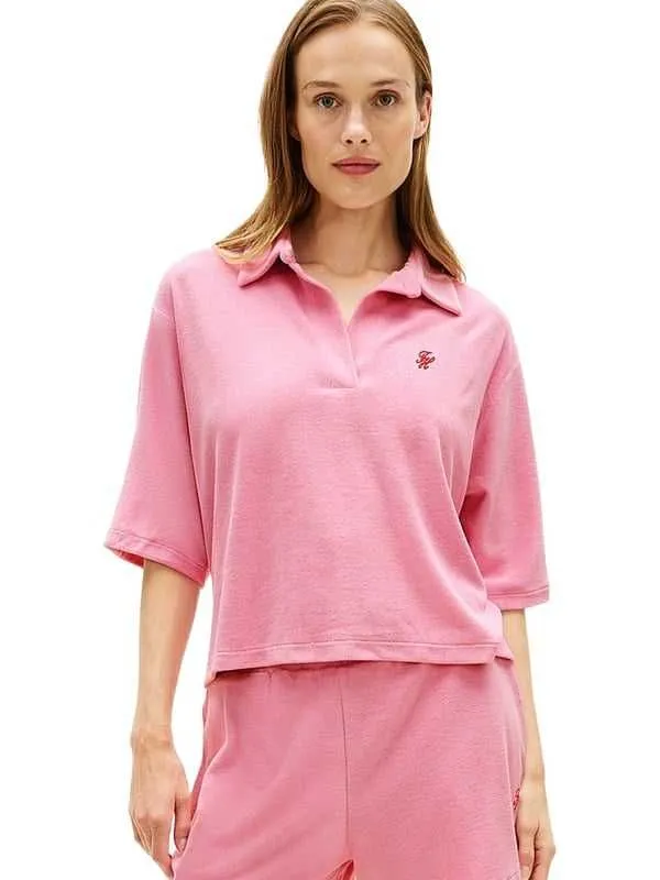 Tommy hilfiger - pink ženska polo majica