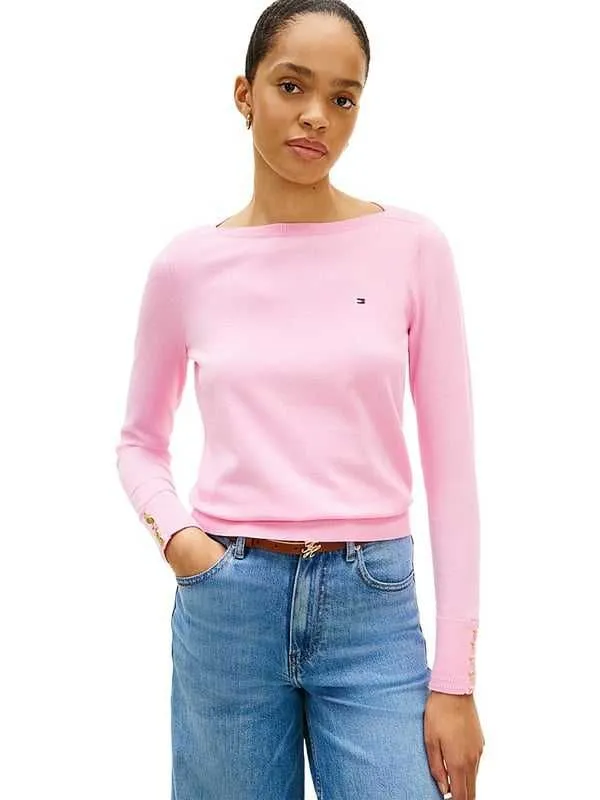 Tommy hilfiger - pink ženski džemper