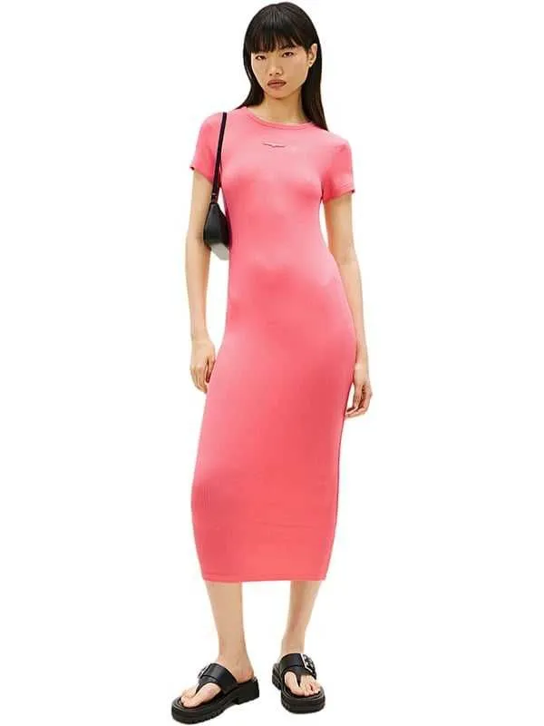 Tommy hilfiger - pink midi haljina