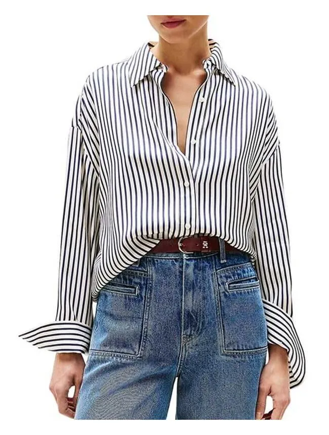 Tommy hilfiger - prugasta ženska košulja