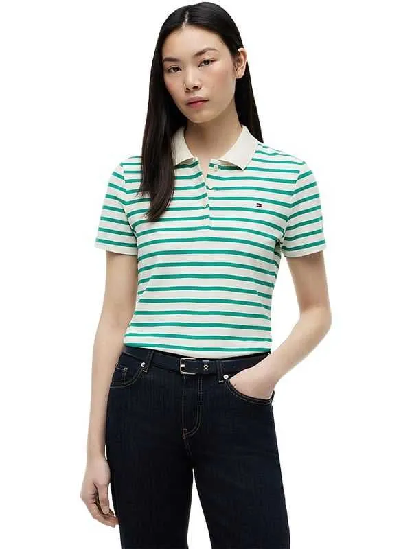 Tommy hilfiger - prugasta ženska polo majica