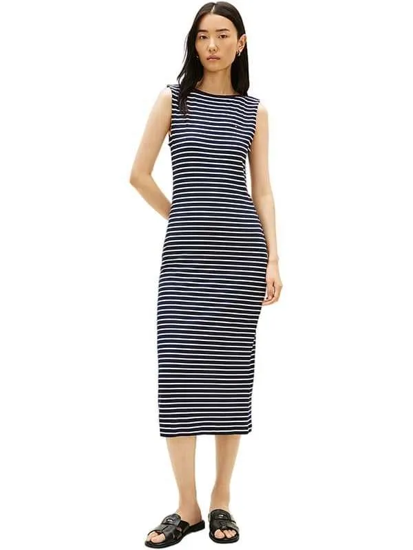 Tommy hilfiger - prugasta midi haljina