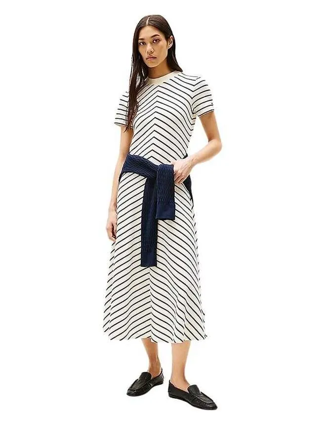 Tommy hilfiger - prugasta midi haljina