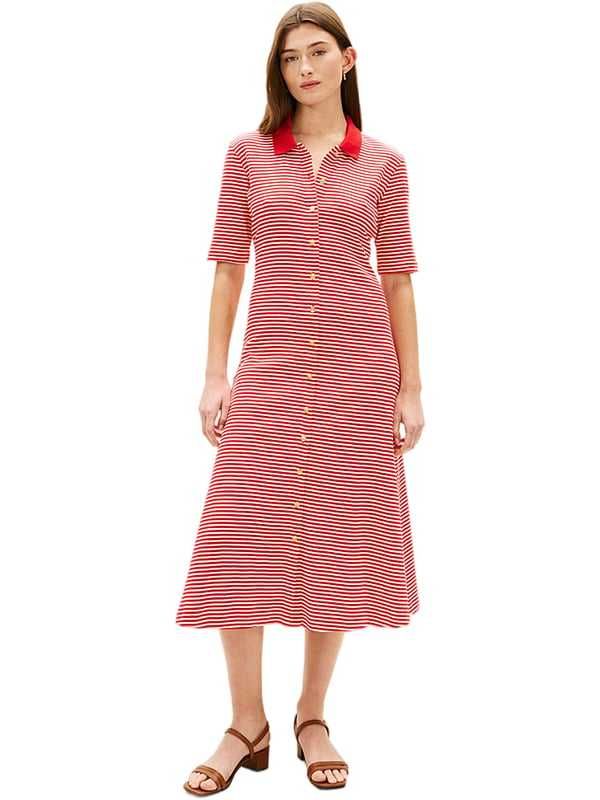 Tommy hilfiger - prugasta midi haljina