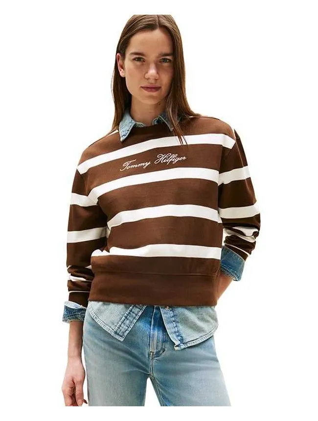 Tommy hilfiger - prugasti ženski duks