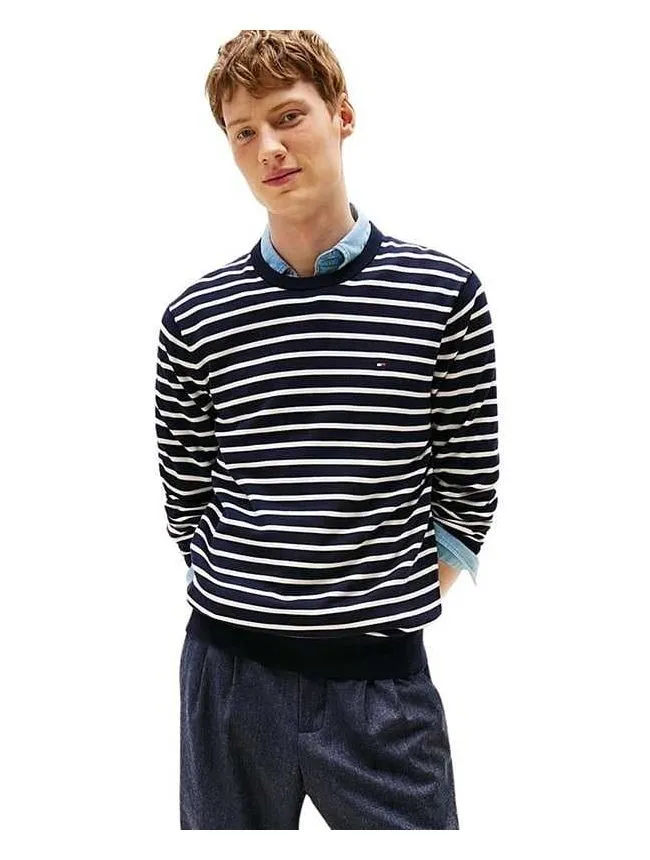 Tommy hilfiger - prugasti muški džemper