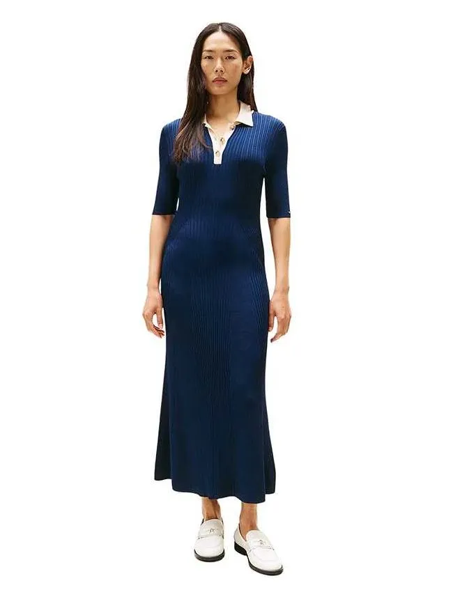 Tommy hilfiger - rebrasta maxi haljina