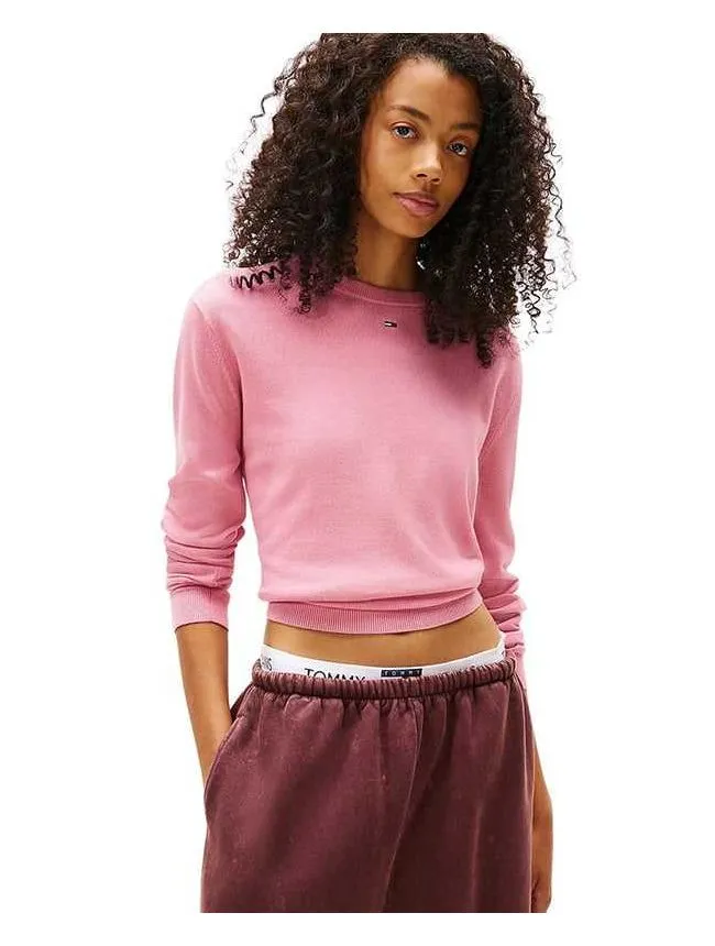 Tommy hilfiger - roze ženski džemper