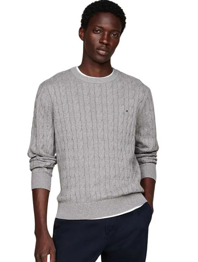 Tommy hilfiger - sivi muški džemper