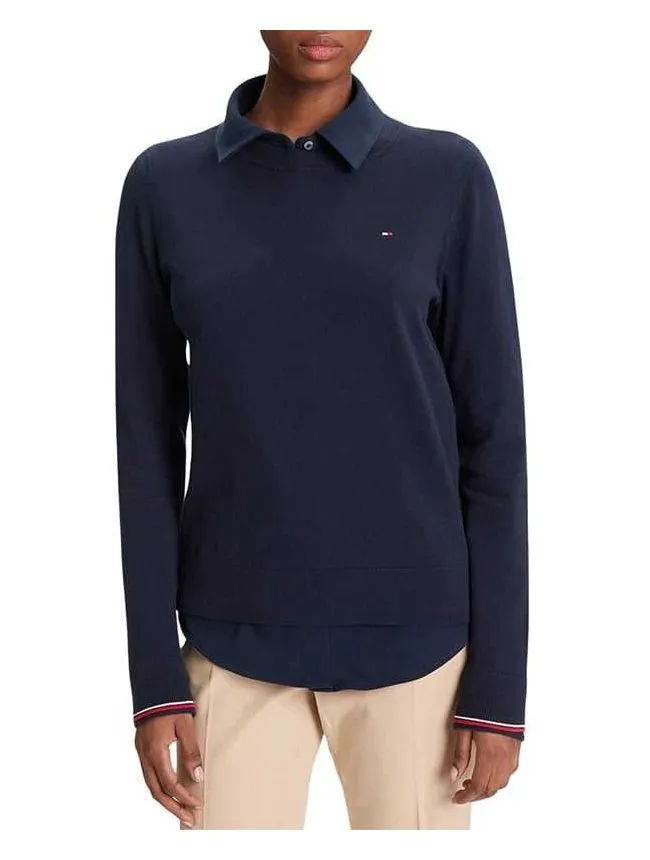 Tommy hilfiger - teget džemper za žene