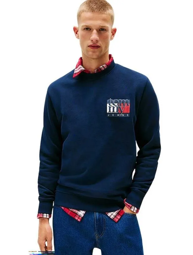 Tommy hilfiger - teget muški duks