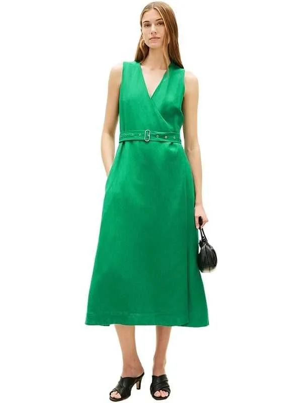 Tommy hilfiger - zelena midi haljina