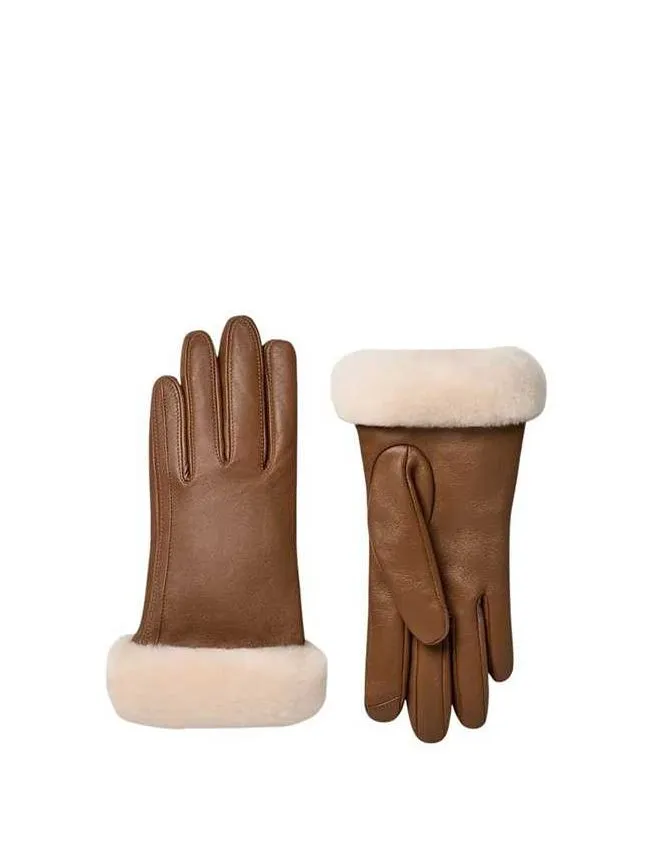 Ugg - kožne braon ženske rukavice