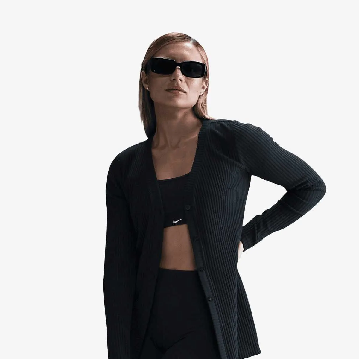 W nsw nk chll knt rib cardigan