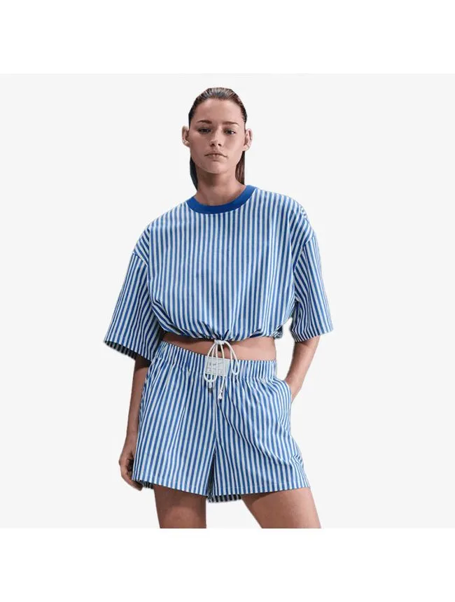W nsw stripe ppln boxy top