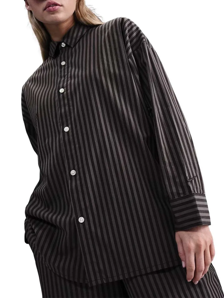 W nsw stripe ppln bttn up