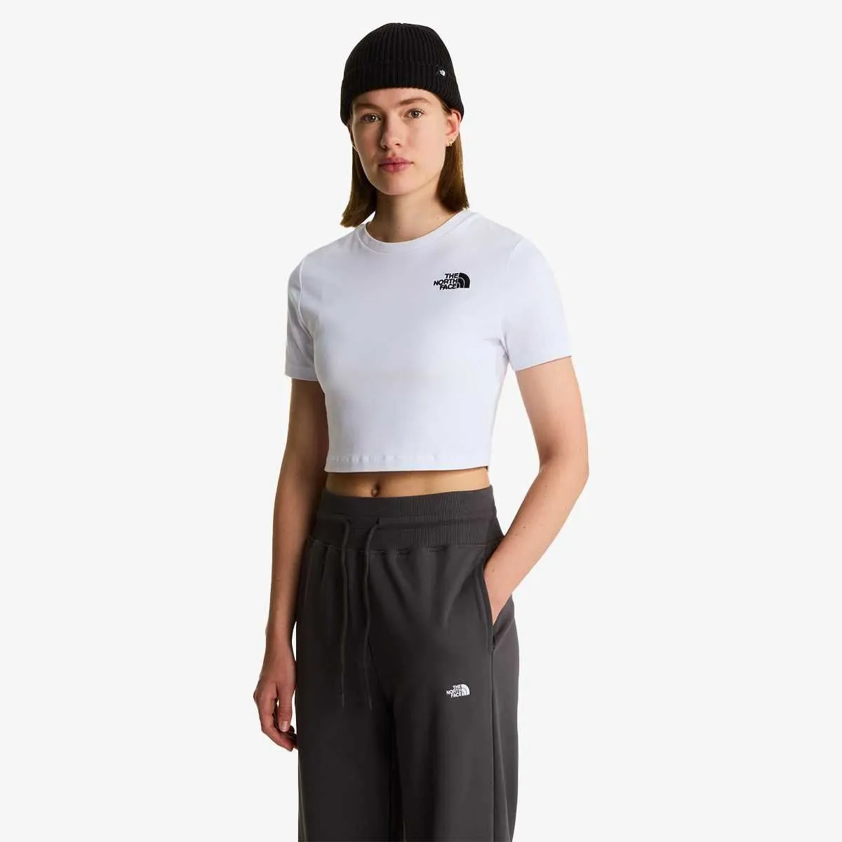 W s/s essential cropped slim tee