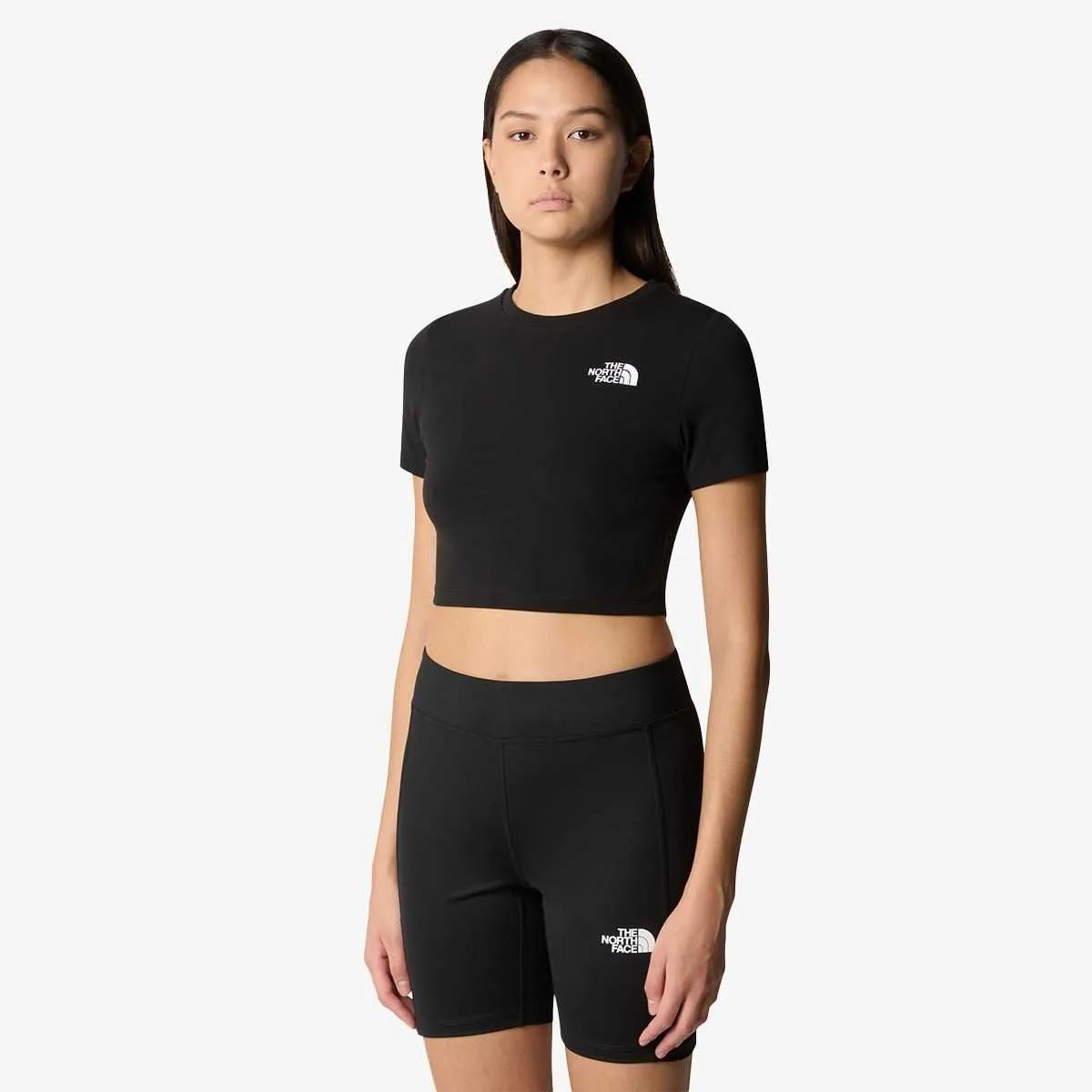 W s/s essential cropped slim tee