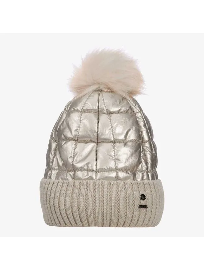 Wm woven/knit beanie