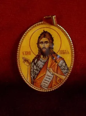 Медаљон са иконицом Свети Јован Крститељ