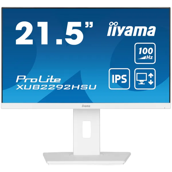21,5" WHITE ETE IPS-panel, 1920x1080@100Hz, 15cm Height Adj. Stand,...
