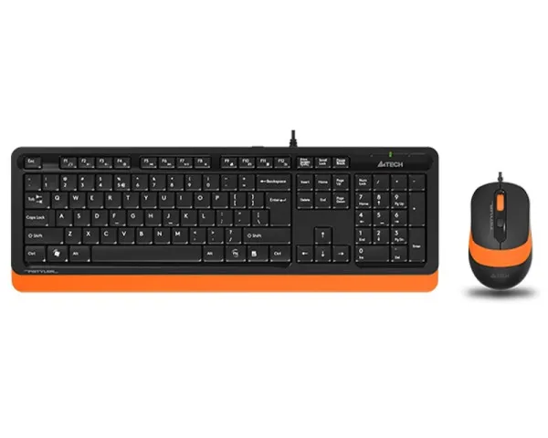 A4 TECH F1010 FSTYLER USB US narandžasta tastatura + USB narandža...