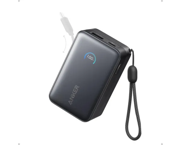 ANKER Nano 10000mAh, 45W, sa ugrađenim USB-C kablom na izvlačenje...