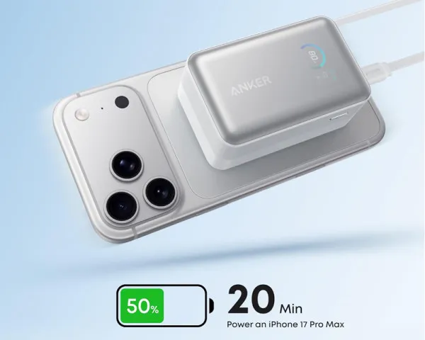 ANKER Nano 10000mAh, 45W, sa ugrađenim USB-C kablom na izvlačenje...