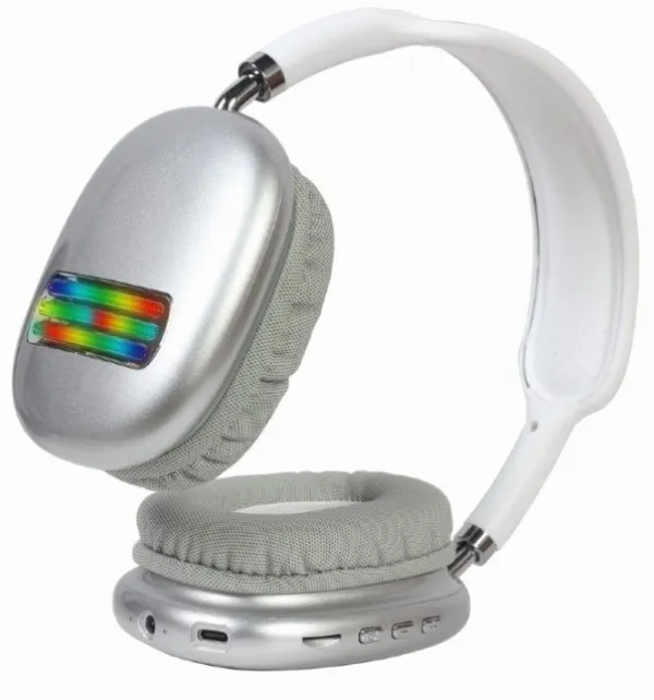 BHP-LED-02-W Gembird Bluetooth stereo Slualice sa mikrofonom Bt V5.0 400mAh/32Ohm, 2h Li-