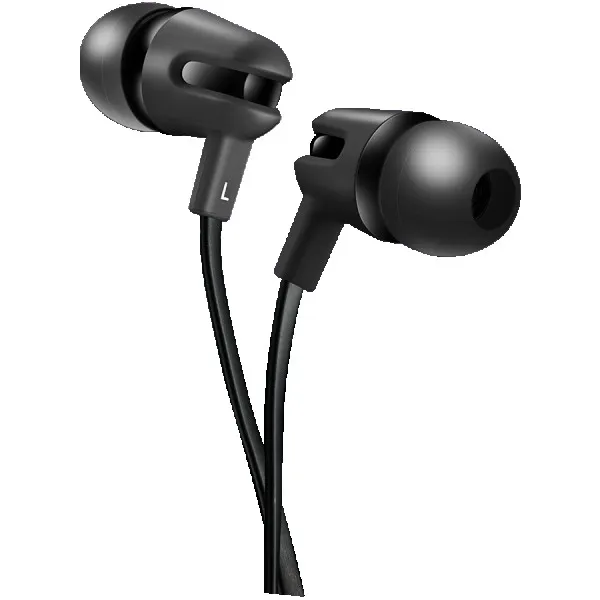 CANYON Stereo earphone with microphone, 1.2m flat cable, Black, 22*...