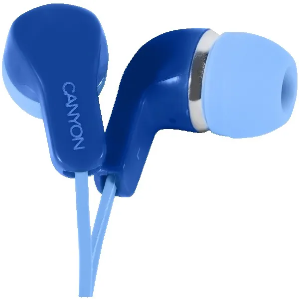 CANYON Stereo Earphones with inline microphone, Blue, cable length ...