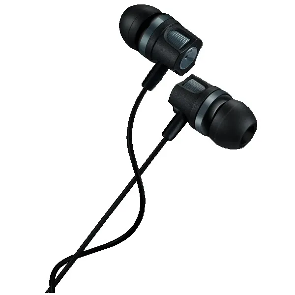 CANYON Stereo earphones with microphone, Dark gray, cable length 1....