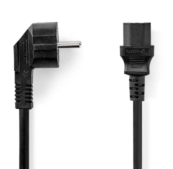 CEGL10015BK30 kabl sa uzemljenjem muški, IEC-320-C13, Ugaoni, 3m, Okrugli, PVC, Crni (PC-