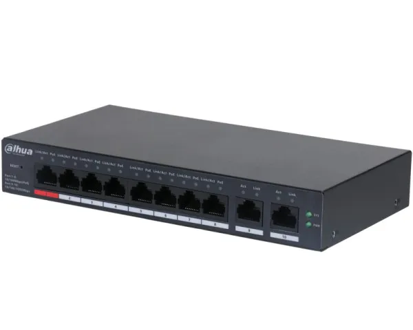 DAHUA CS4010-8ET-110 10-Port Cloud Managed Desktop Switch with 8-Po...